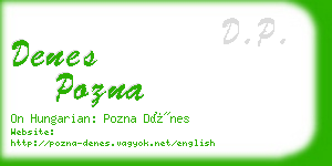 denes pozna business card